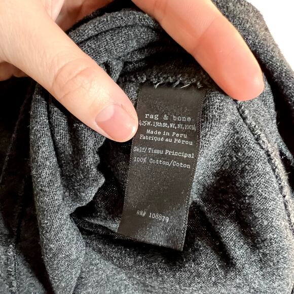 Rag & Bone Dark Gray Mock Neck Long Sleeve - Picture 3 of 4